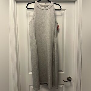 SPANX Air Essentials Light Heather Gray Tank Midi Dress - NWT